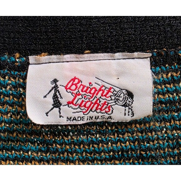 Vintage Women's Bright Lights Floral Knit Open Front Cardigan – 1970s–1980s - Picture 10 of 10